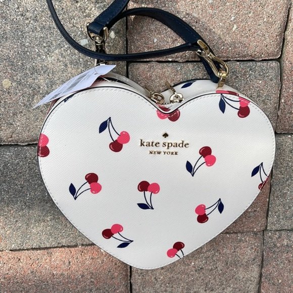 Kate Spade Love Shack Cherry Heart Crossbody Cream Multi